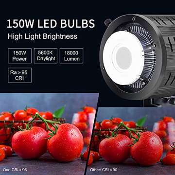 ZOMEI 150W LED Video Light for Professional Photography