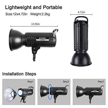 ZOMEI 150W LED Video Light for Professional Photography