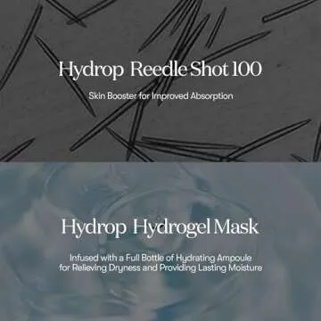 VT COSMETICS Hydrop Reedle Shot 100hl 2-Step Hydrogel Mask(34.5gx4ea), Intensive Hydrating, Exosome Hyaluronic Acid, Dewy & Glass Skin, Overnight Melting Mask, Korean Facial Mask