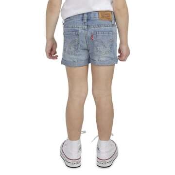 Levi's Girlfriend Fit Denim Shorty Shorts for Girls