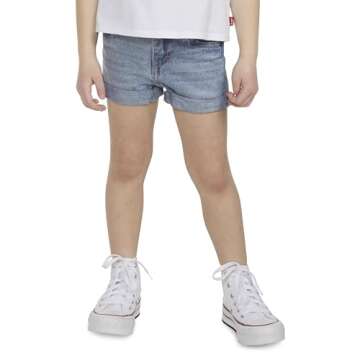 Levi's Girlfriend Fit Denim Shorty Shorts for Girls