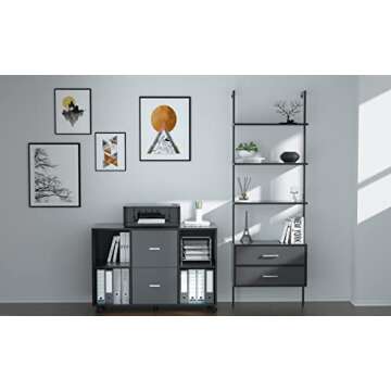 kevinplus Modern Ladder Bookshelf for Living Room