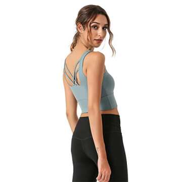 ACOCOPY Racerback Sports Bra for Women - Stylish Supportive Wear