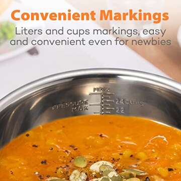 Goldlion Stainless Steel Inner Pot Compatible with Ninja Foodi 8 Quart Accessories Replacement Inser...