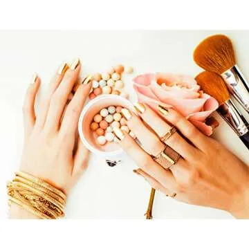 Paxcoo 300 Gold Leaf Sheets for Resin, Gold Foil Flakes Metallic Leaf for Resin Jewelry Making, Nail Art, Slime, and Gilding Crafts (Gold, Silver, Rose Gold Color 5.5 by 5.5 Inches)