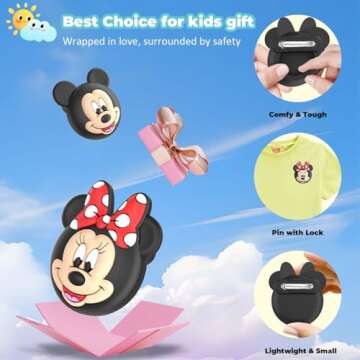 Generic Kids AirTag Holder with Safety Pins[2 Pack], Silicone Cute Cartoon Hidden Airtag Holder Kids Air tag Case for Children, Elderly, Hidden Inside Clothes, Shoe, Backpack (Black), Blue+Green