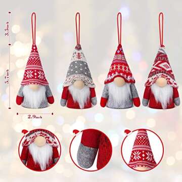 KMUYSL LED Christmas Gnome Ornaments for Festive Decor
