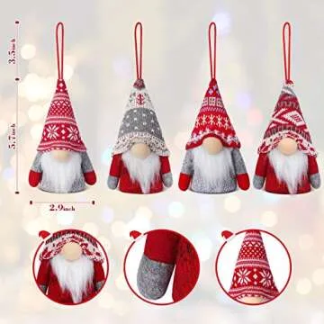 KMUYSL LED Christmas Gnome Ornaments for Festive Decor