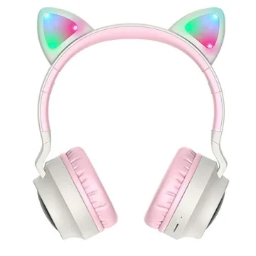 Aresrora Kids Cat Ear Bluetooth Headphones - Safe & Fun