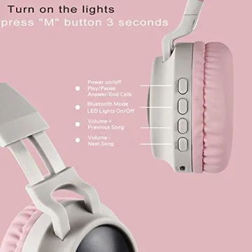 Aresrora Kids Cat Ear Bluetooth Headphones - Safe & Fun