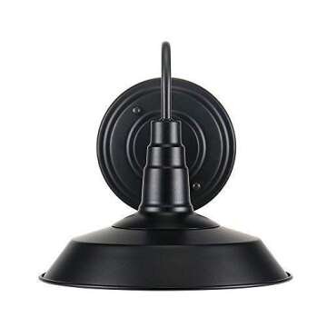 Lightess Black Wall Sconces Lighting Gooseneck Industrial Barn Lights Vintage Farmhouse Wall Lamp, CY-8