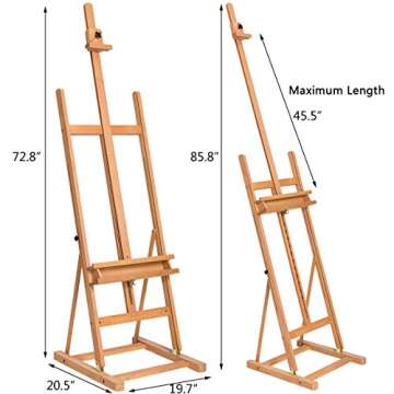 Multi-Function H-Frame Artist Easel for All Artists