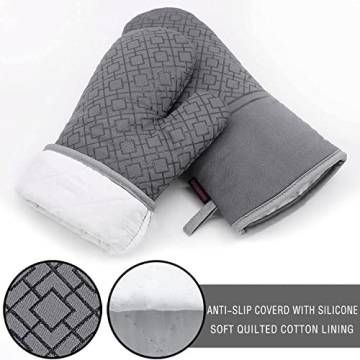 6-Piece High Heat Resistant Oven Mitts Set for Cooking