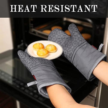 6-Piece High Heat Resistant Oven Mitts Set for Cooking