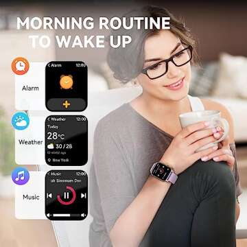 Woneligo Smart Watch with Health Tracking & Alexa