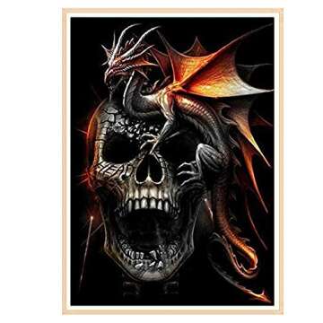 DIY 5D Diamond Painting Kits for Adults Crystal Rhinestone Embroidery Pictures Arts Craft for Home Wall Decor Full Drill (Dragon7)