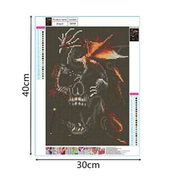 DIY 5D Diamond Painting Kits for Adults Crystal Rhinestone Embroidery Pictures Arts Craft for Home Wall Decor Full Drill (Dragon7)