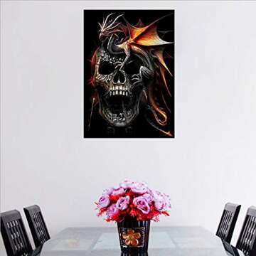 DIY 5D Diamond Painting Kits for Adults Crystal Rhinestone Embroidery Pictures Arts Craft for Home Wall Decor Full Drill (Dragon7)