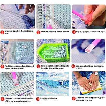 DIY 5D Diamond Painting Kits for Adults Crystal Rhinestone Embroidery Pictures Arts Craft for Home Wall Decor Full Drill (Dragon7)