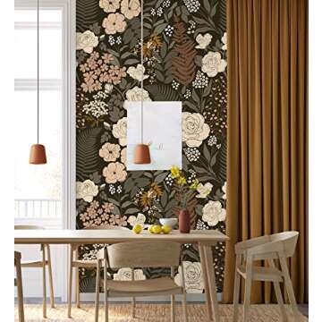 Beautiful HAOKHOME Floral Peel and Stick Wallpaper 17.7in x 9.8ft