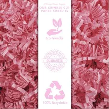 MagicWater Supply Light Pink Crinkle Cut Paper Shred Filler 5 oz