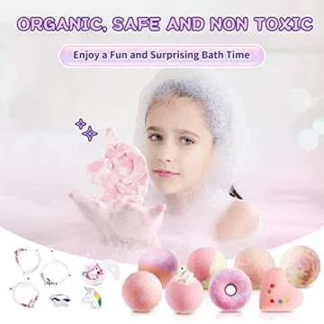 Kids Bath Bombs with Surprise - 9 Pack for Valentine's Gifts