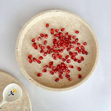 Stylish StonePlus Natural Marble Tray for Home Use