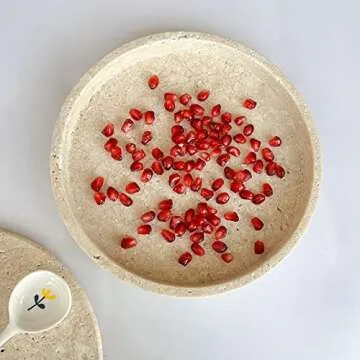 Stylish StonePlus Natural Marble Tray for Home Use