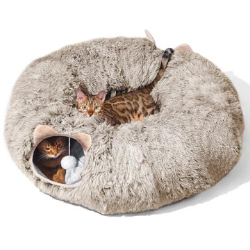 Cat Tunnel with Plush Bed – Multifunctional Playground for Cats