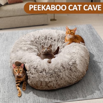 Plush Cat Tunnel and Bed for Indoor Cats
