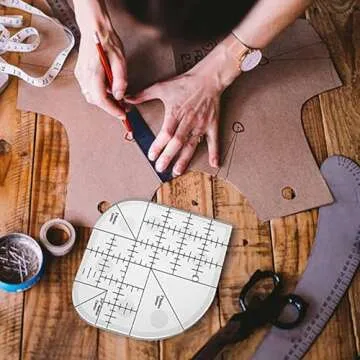 Tujuna Curved Corner Cutter Quilt Ruler | Acrylic Sewing Patchwork Ruler Quilting Templates | DIY Sewing Supplies Sewing Template Patchwork Tool | Curved Corner Cutter Ruler