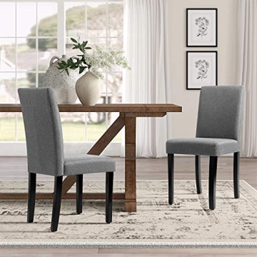 Furmax Urban Fabric Parson Chairs Set of 4 Gray Dining