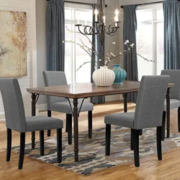 Furmax Urban Fabric Parson Chairs Set of 4 Gray Dining