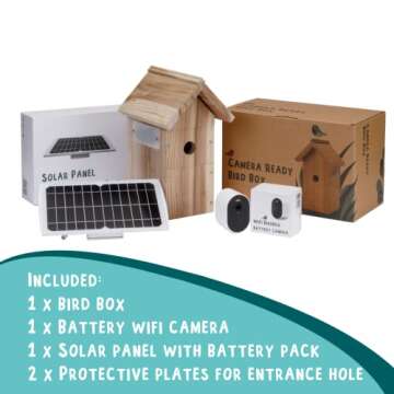 Solar Powered Birdhouse with HD Camera for Birdwatching