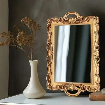 Frcctre 3-Piece Decorative Mirror Tray Set in 3 Colors