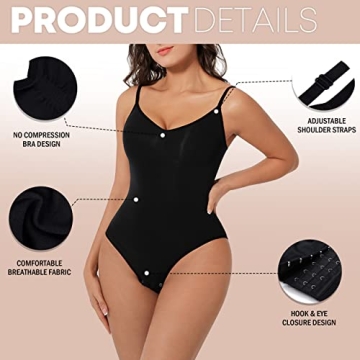 Dazzle Fairy Women's Seamless Bodysuit for Tummy Control