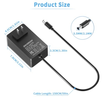 GINGSOW 12V 3A Power Supply Adapter for LED Drivers