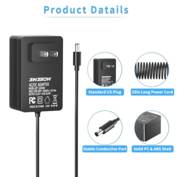 GINGSOW 12V 3A Power Supply Adapter for LED Drivers