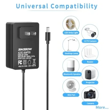 GINGSOW 12V 3A Power Supply Adapter for LED Drivers