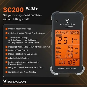 Voice Caddie SC200Plus Golf Launch Monitor for All Levels
