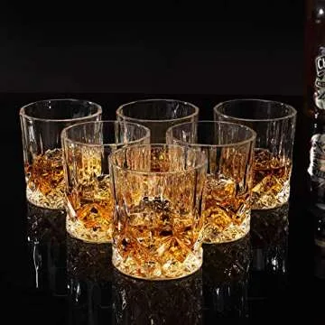 KANARS Whiskey Glasses Set of 6 - Elegant Crystal Tumbler Gift Set