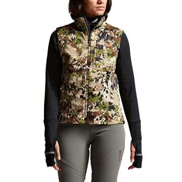 SITKA Gear Women's Hunting Windproof Jetstream Vest - Optifade Subalpine | Large