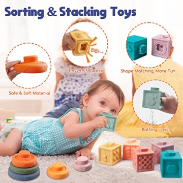 Montessori Baby Toy Set for 6-18 Months - 4 in 1 Fun
