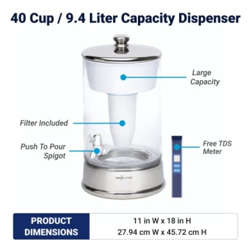 Culligan ZeroWater 40-Cup 5-Stage Glass Dispenser