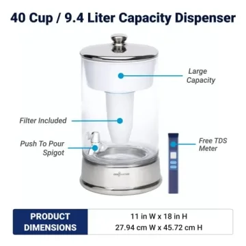 Culligan ZeroWater 40-Cup 5-Stage Glass Dispenser
