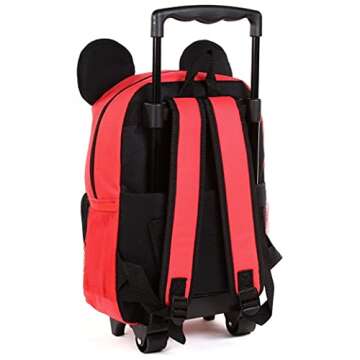Ruz Mickey Mouse Kids' 14 Inch Rolling Backpack