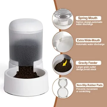 MDEHOPET Gravity Cat Feeder - Eco-Friendly 2.8L Capacity