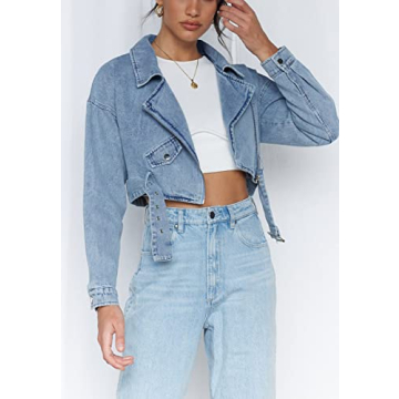 Chouyatou Women’s Boyfriend Jean Shacket Jacket