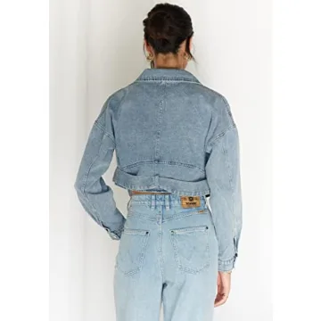 Chouyatou Women’s Boyfriend Jean Shacket Jacket