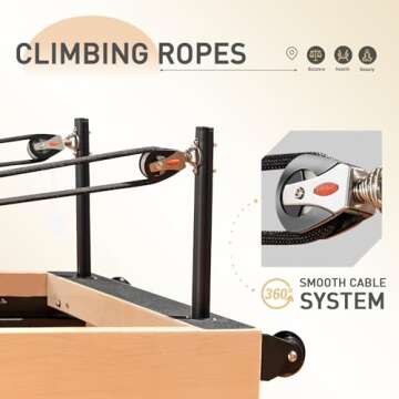 Faittd Foldable Pilates Reformer & Equipment - Pilates Reformer Workout Machine for Home Gym with Reformer Accessories, Reformer Box, Padded Jump Board - Up to 300 lbs Weight Capacity（Dark Gray）